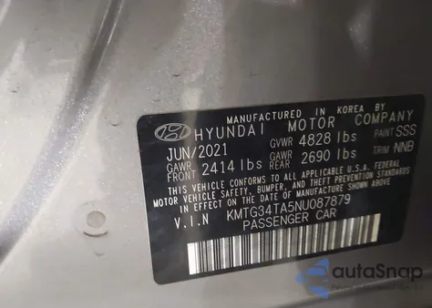 2022 Genesis G70 2.0T Awd из США, поврежденный, VIN KMTG34TA5NU087879